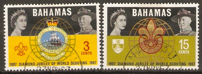 Bahamas 1967 Scouting Anniversary set. SG310-SG311.